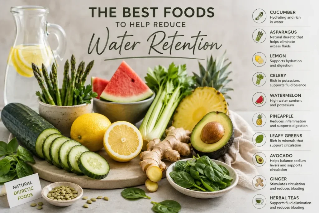 foods to reduce water retention